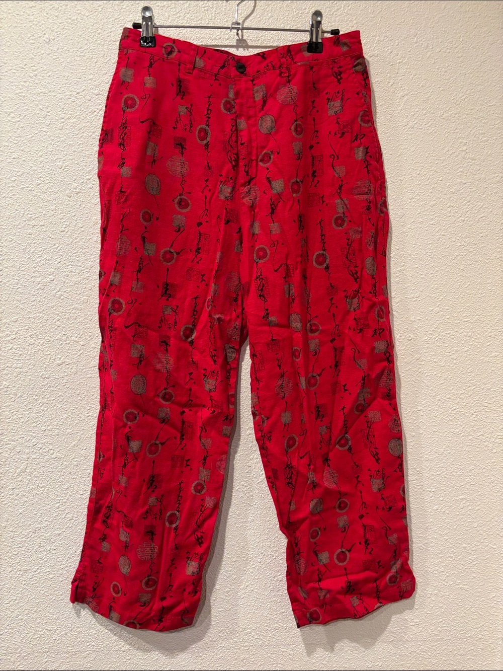 Linen‎ AOP cropped vintage